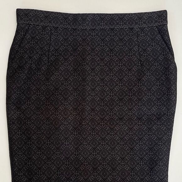 Celine Pencil Skirt Phoebe Philo Collection Black Tonal Matelasse Textured Small - Picture 2 of 12